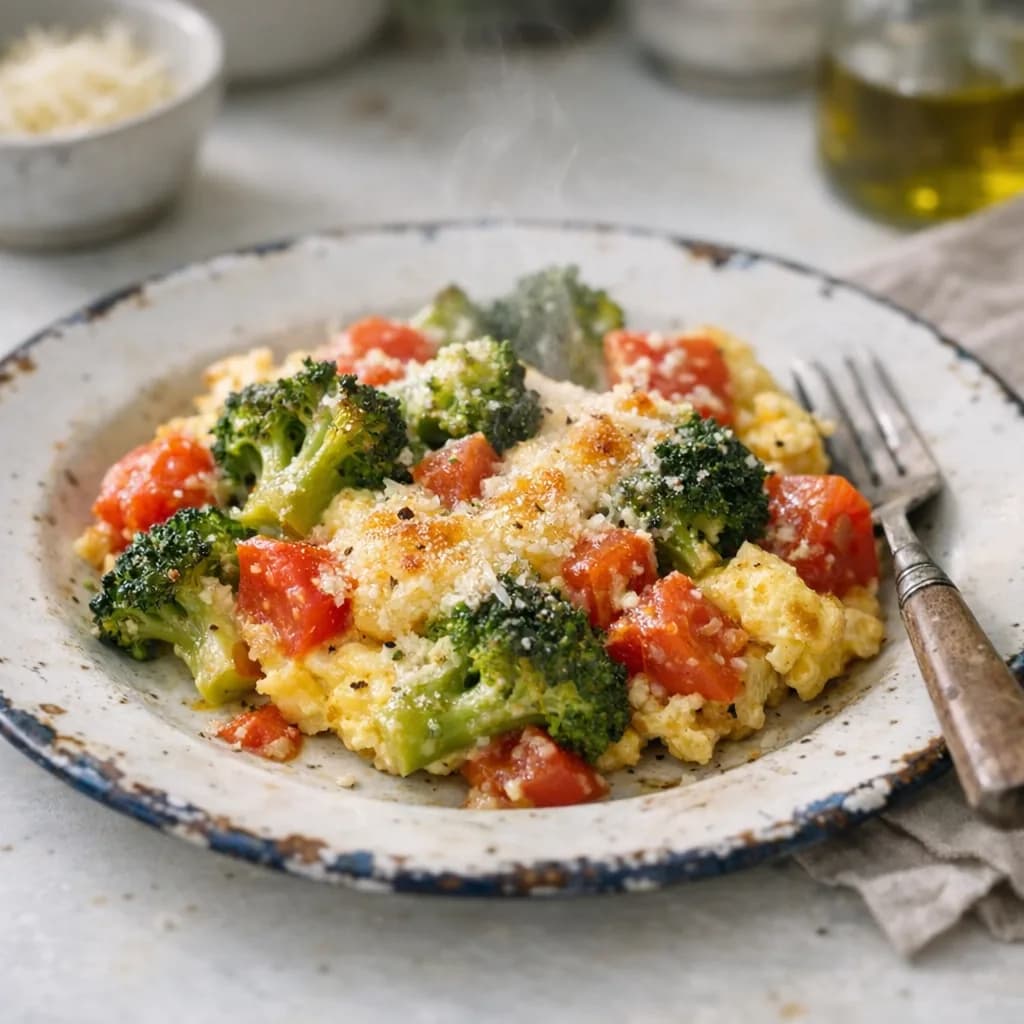Broccoli and Tomato Egg Bake recipe