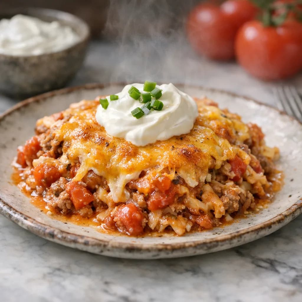 Cheesy Beef and Tomato Bake recipe