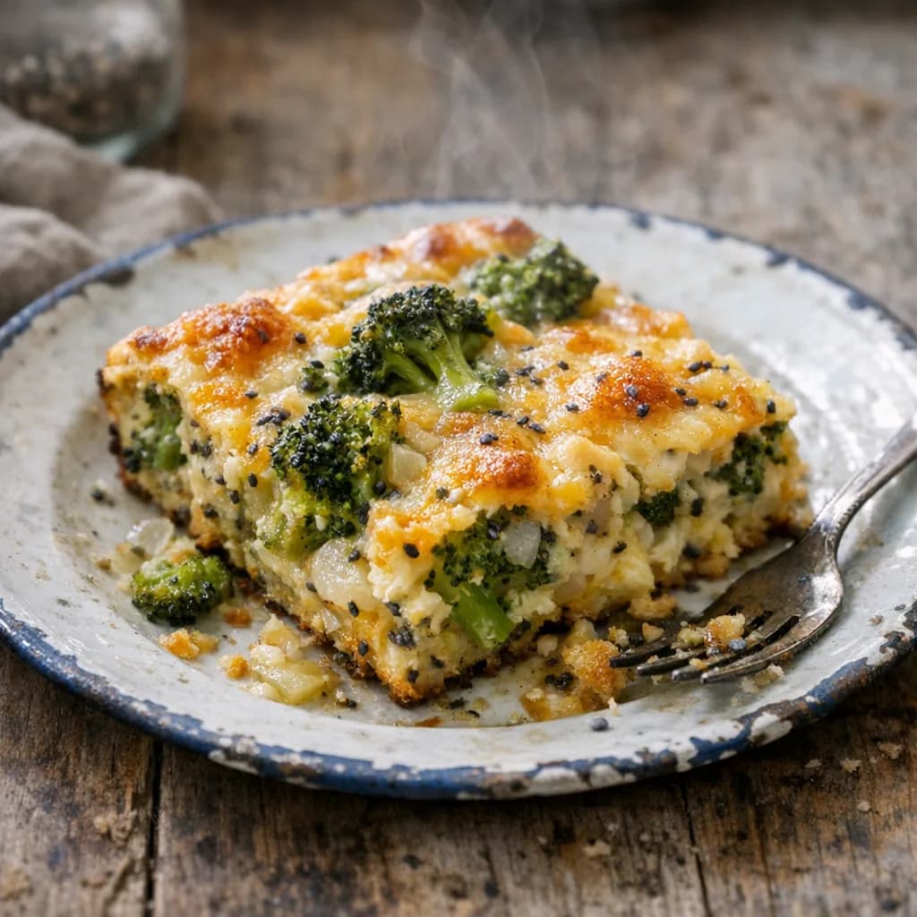 Broccoli Onion Chia Bake recipe