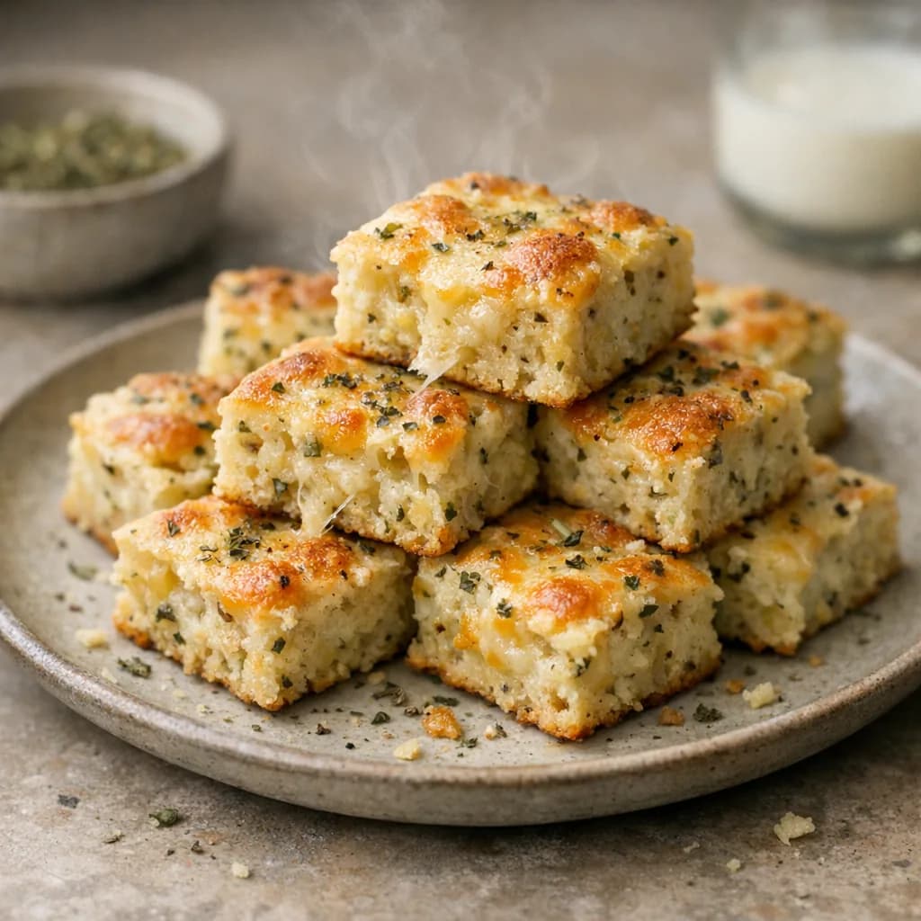 Cheesy Herb Squares recipe