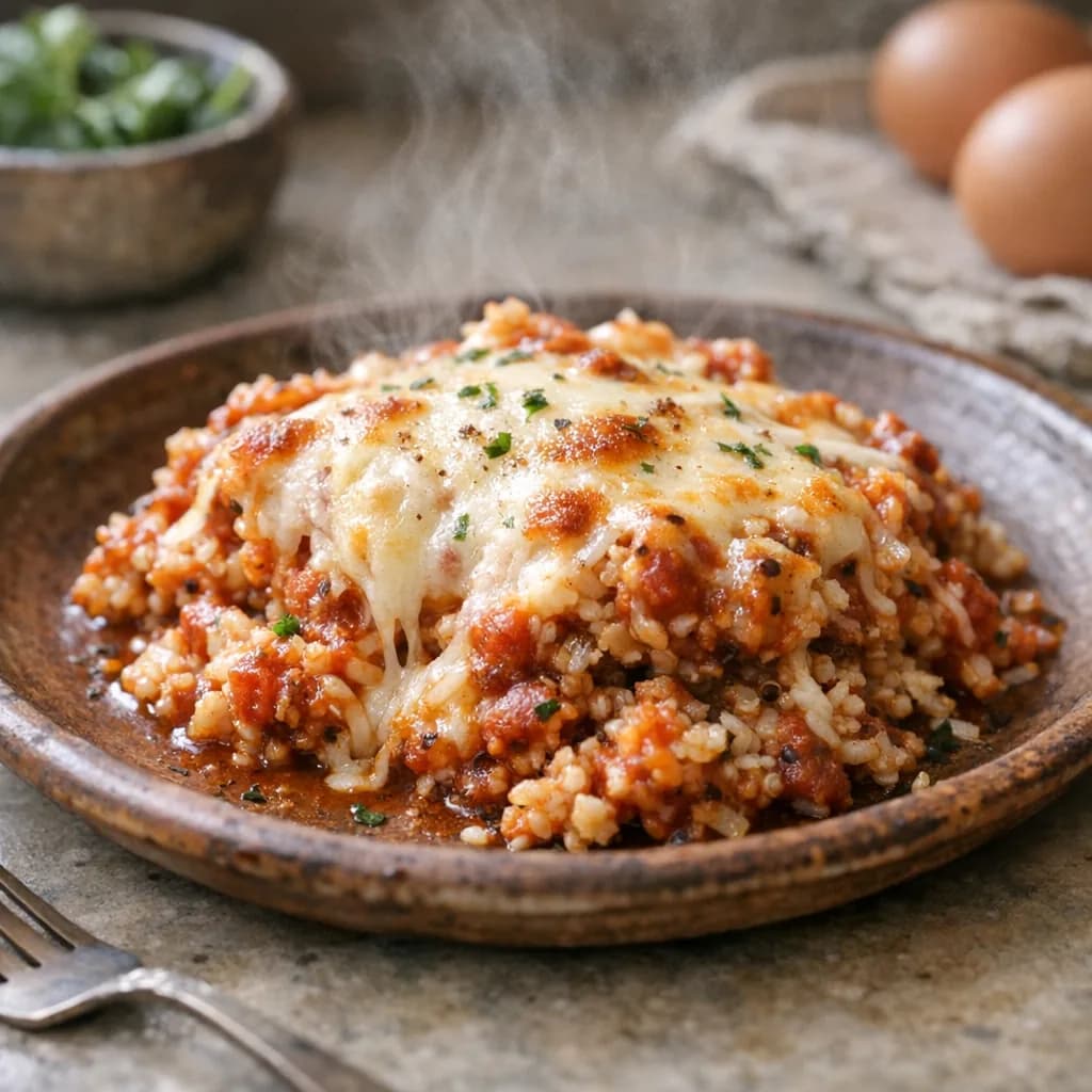 Cheesy Rice Bake recipe