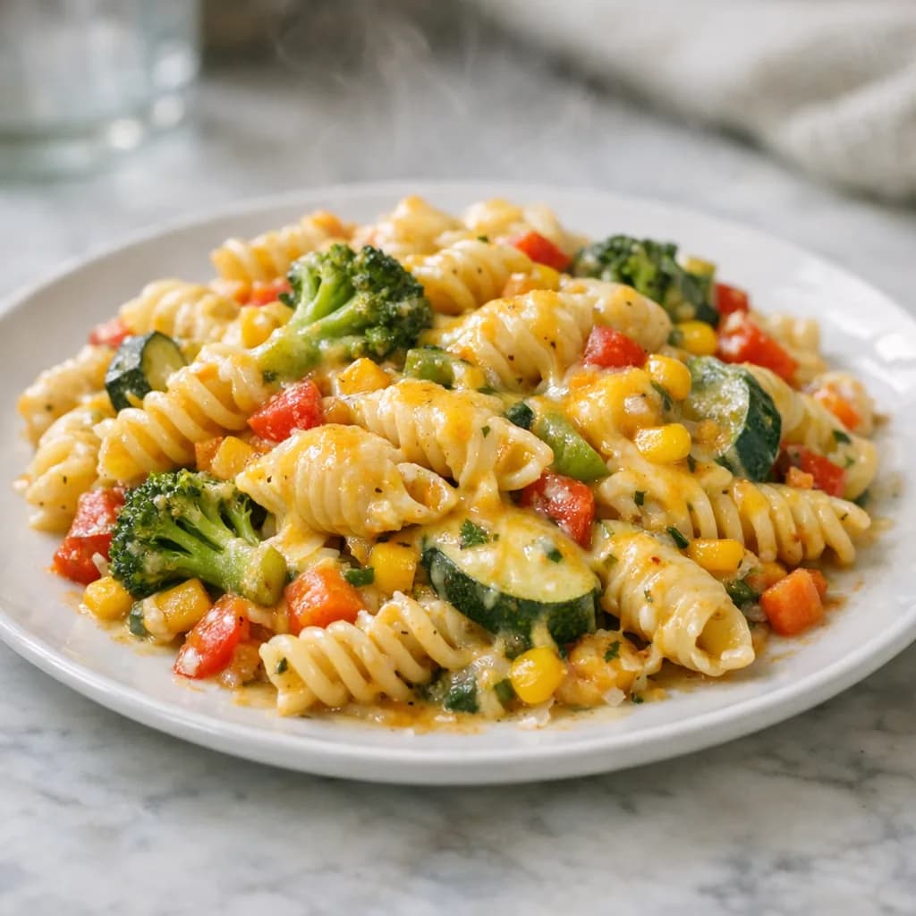 Cheesy Vegetable Shells recipe