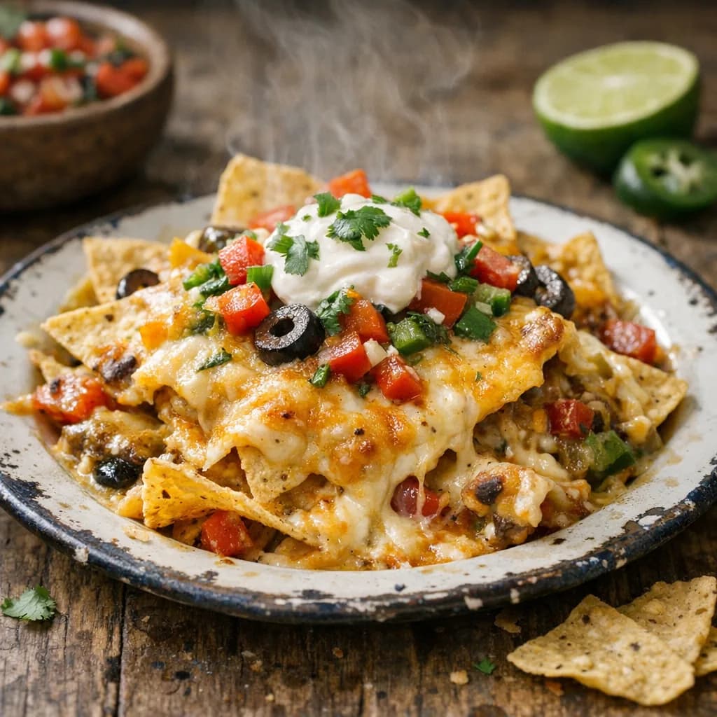 Cheesy Vegetarian Nacho Bake recipe