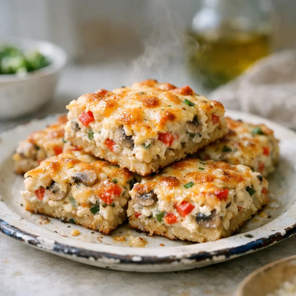 Cheesy Veggie Dinner Squares recipe