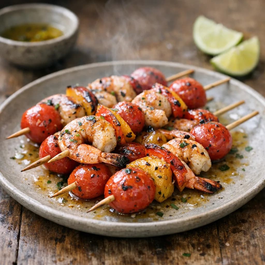 Citrus-Marinated Seafood Skewers recipe