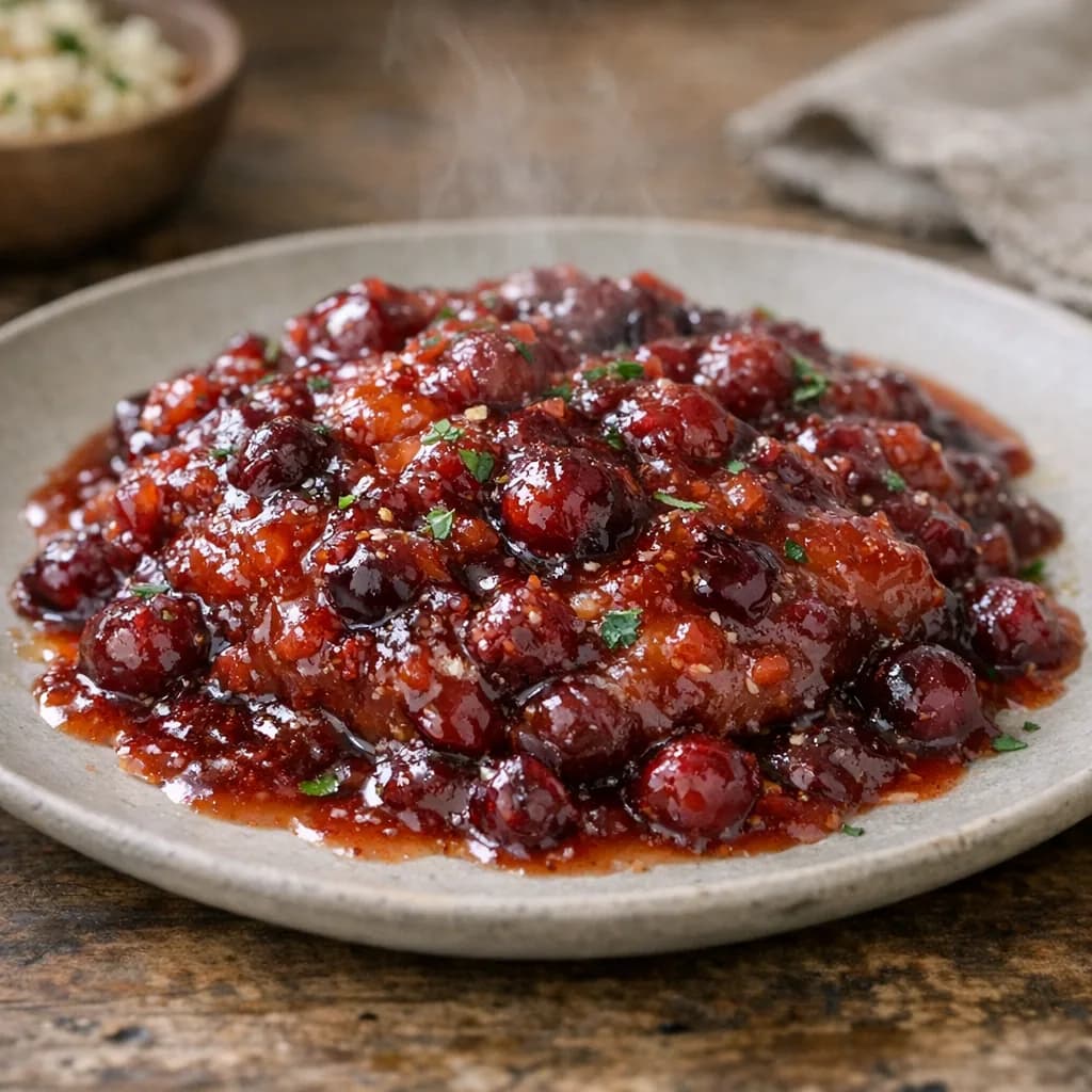 Cranberry Glazed Kosher Chicken recipe
