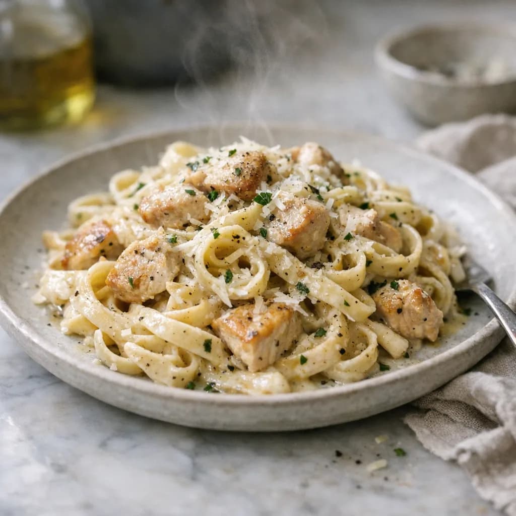 Creamy Shrimp Parmesan Noodles recipe