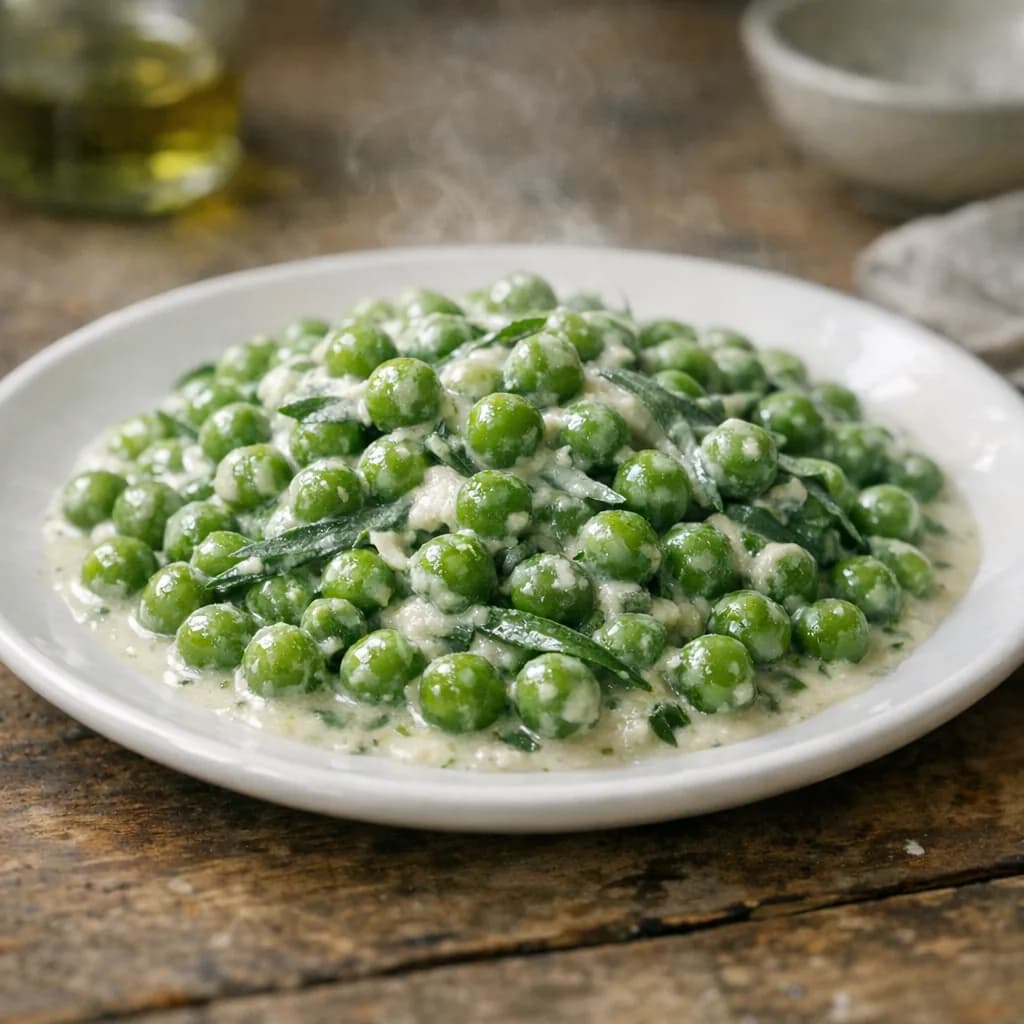 Creamy Tarragon Green Peas recipe