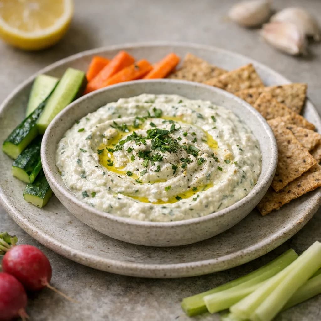 Creamy Vegan Tofu Herb Dip recipe