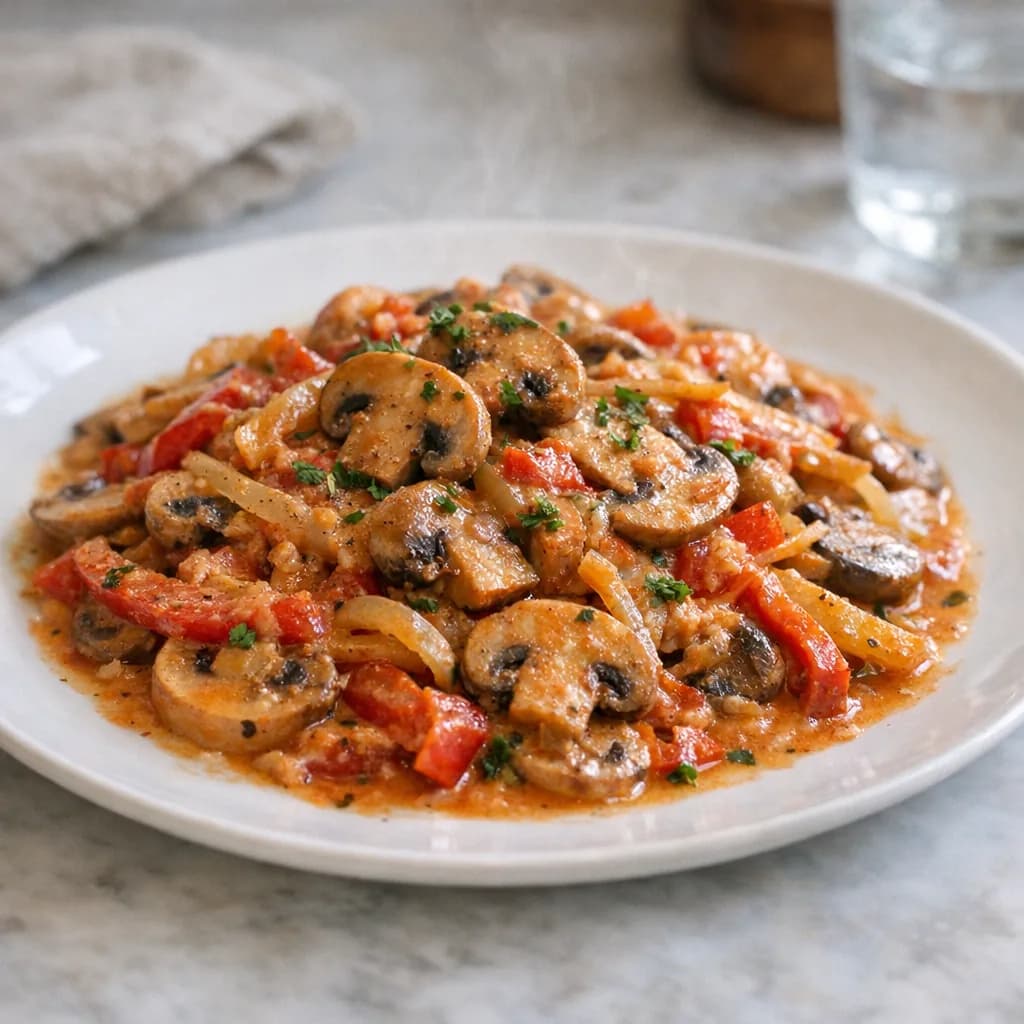 Creamy Vegetarian Stroganoff recipe