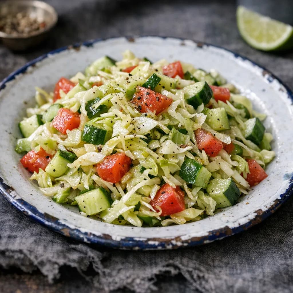 Crisp Cabbage and Cucumber Salad recipe