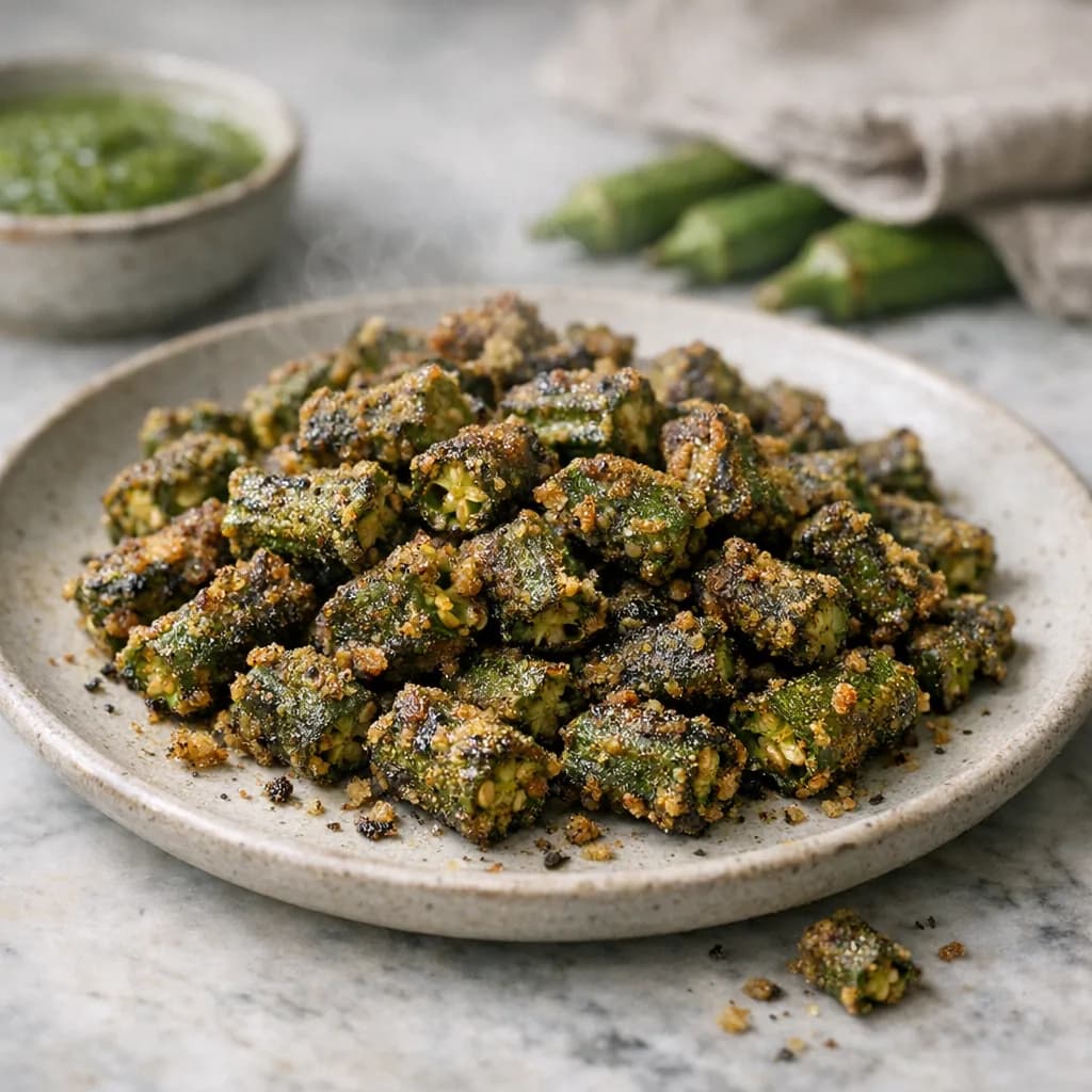 Crispy Baked Okra Bites recipe