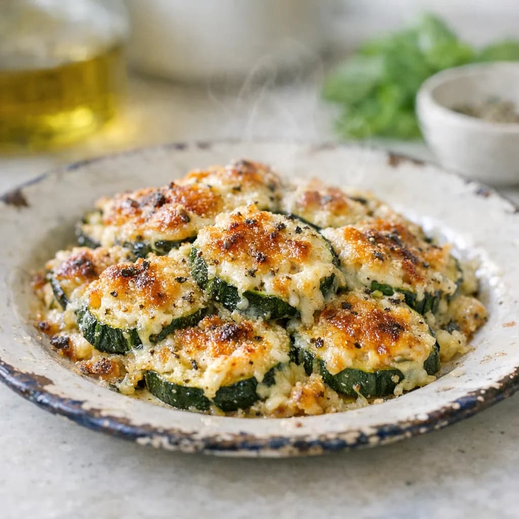 Crispy Parmesan Zucchini Bake recipe