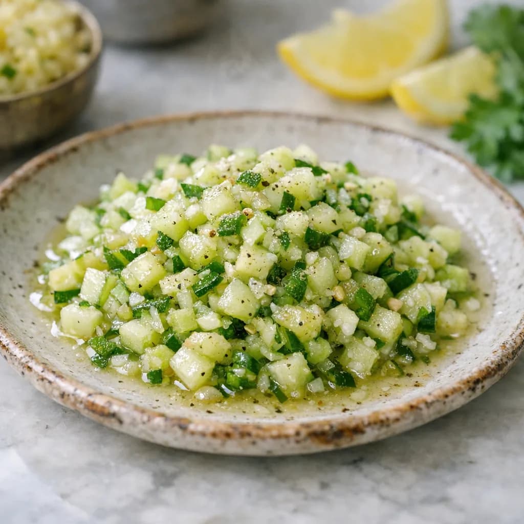 Cucumber Relish for Jain Meals recipe