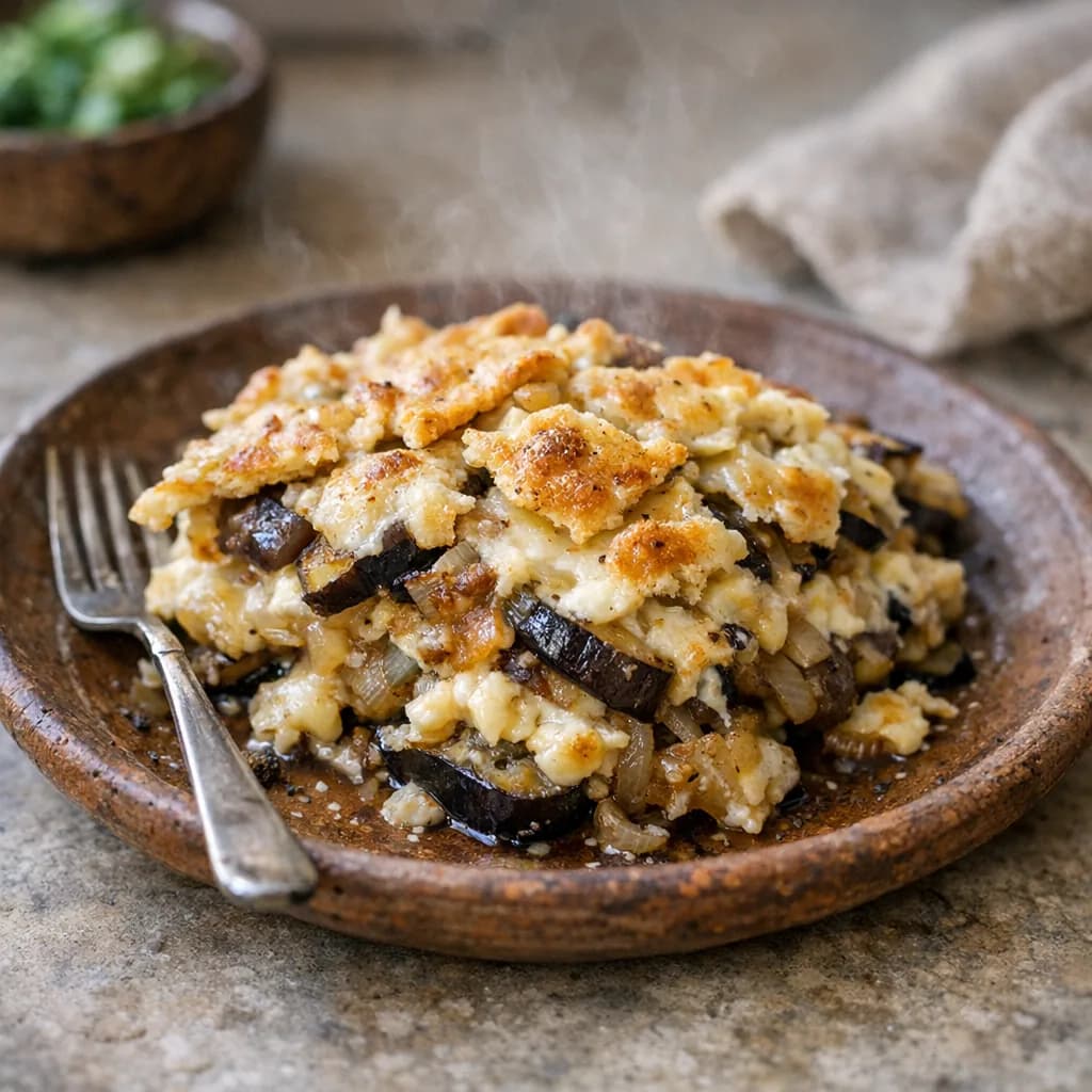 Eggplant and Creamy Cracker Bake recipe