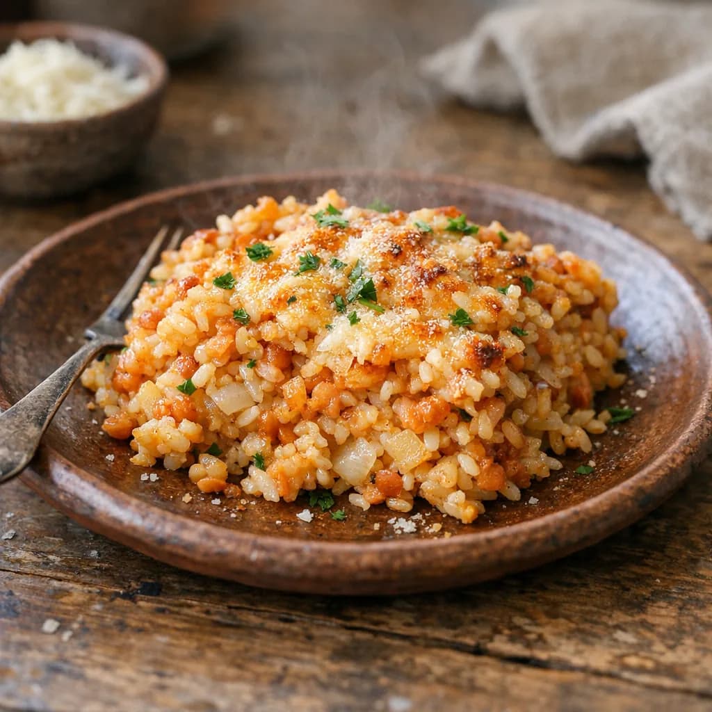 Gluten-Free Lentil and Rice Bake recipe