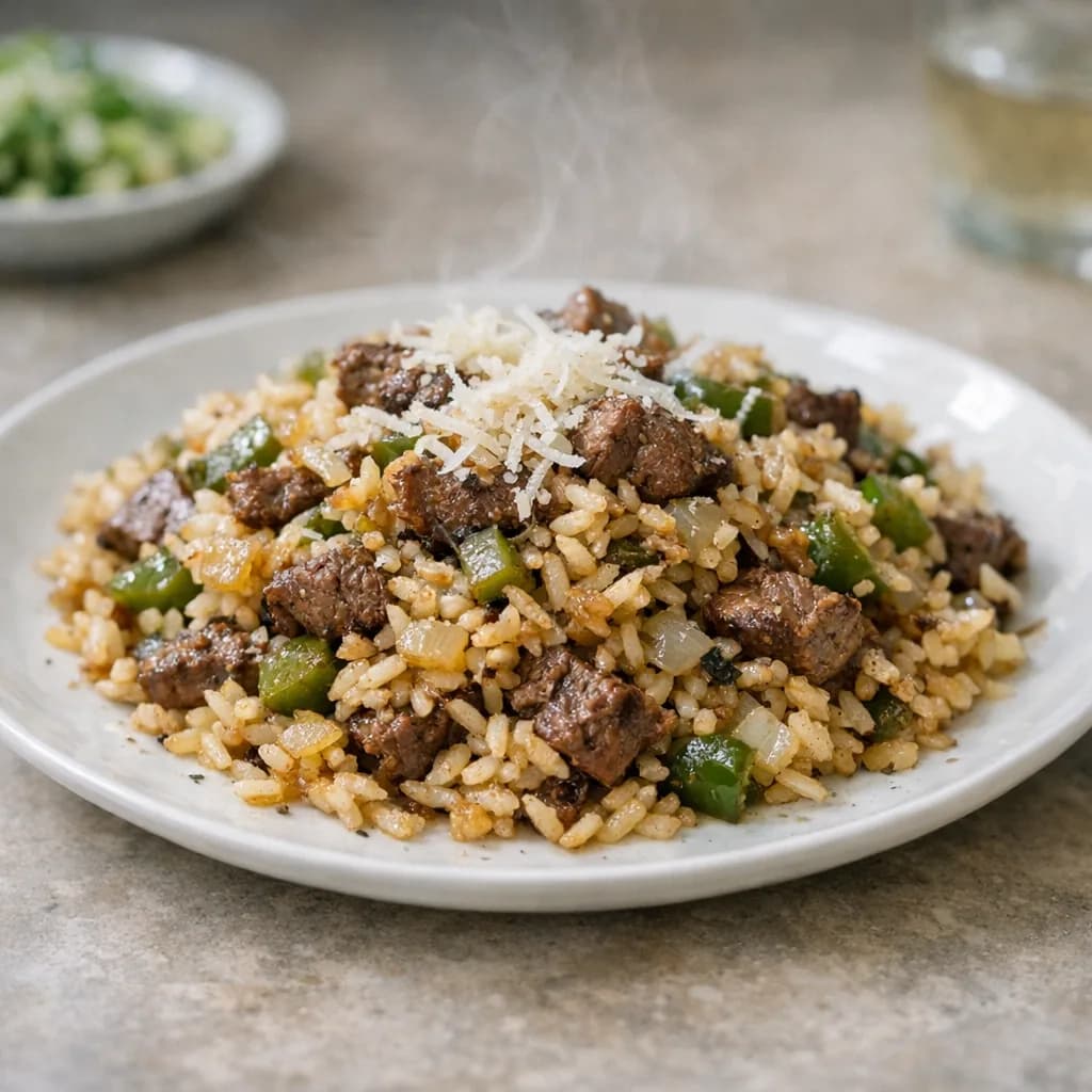 Gluten-Free Skillet Beef Pilaf recipe