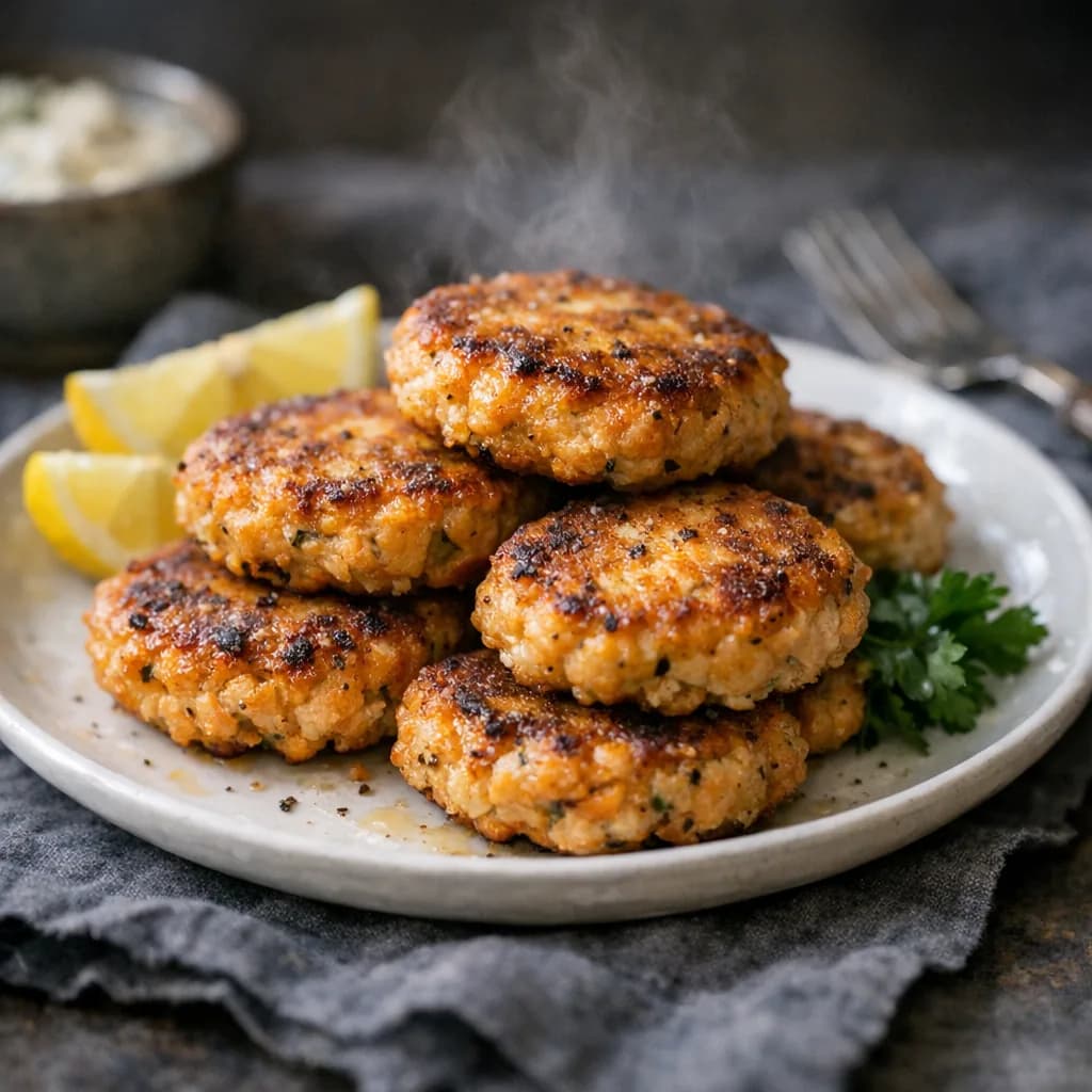 Golden Salmon Patties recipe