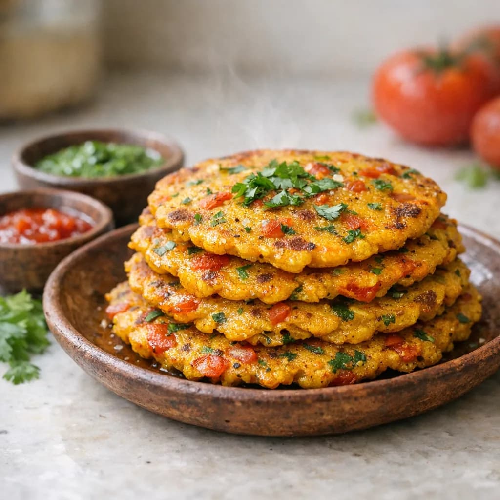 Golden Tomato Pancakes recipe
