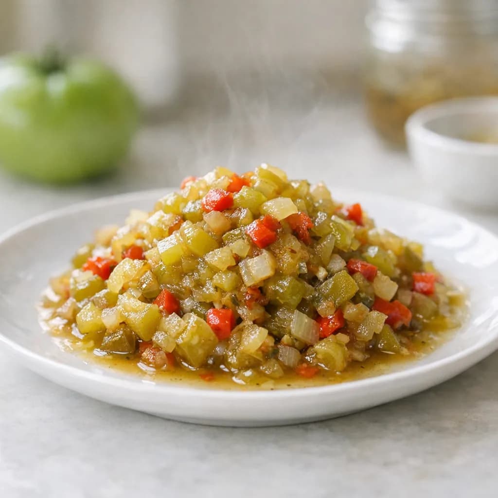 Green Tomato Vegan Relish recipe