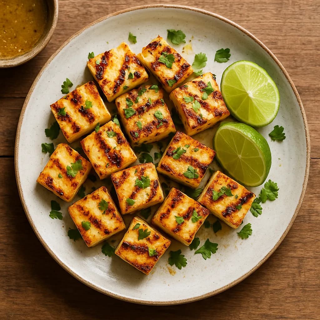 Grilled Ginger-Lime Paneer recipe