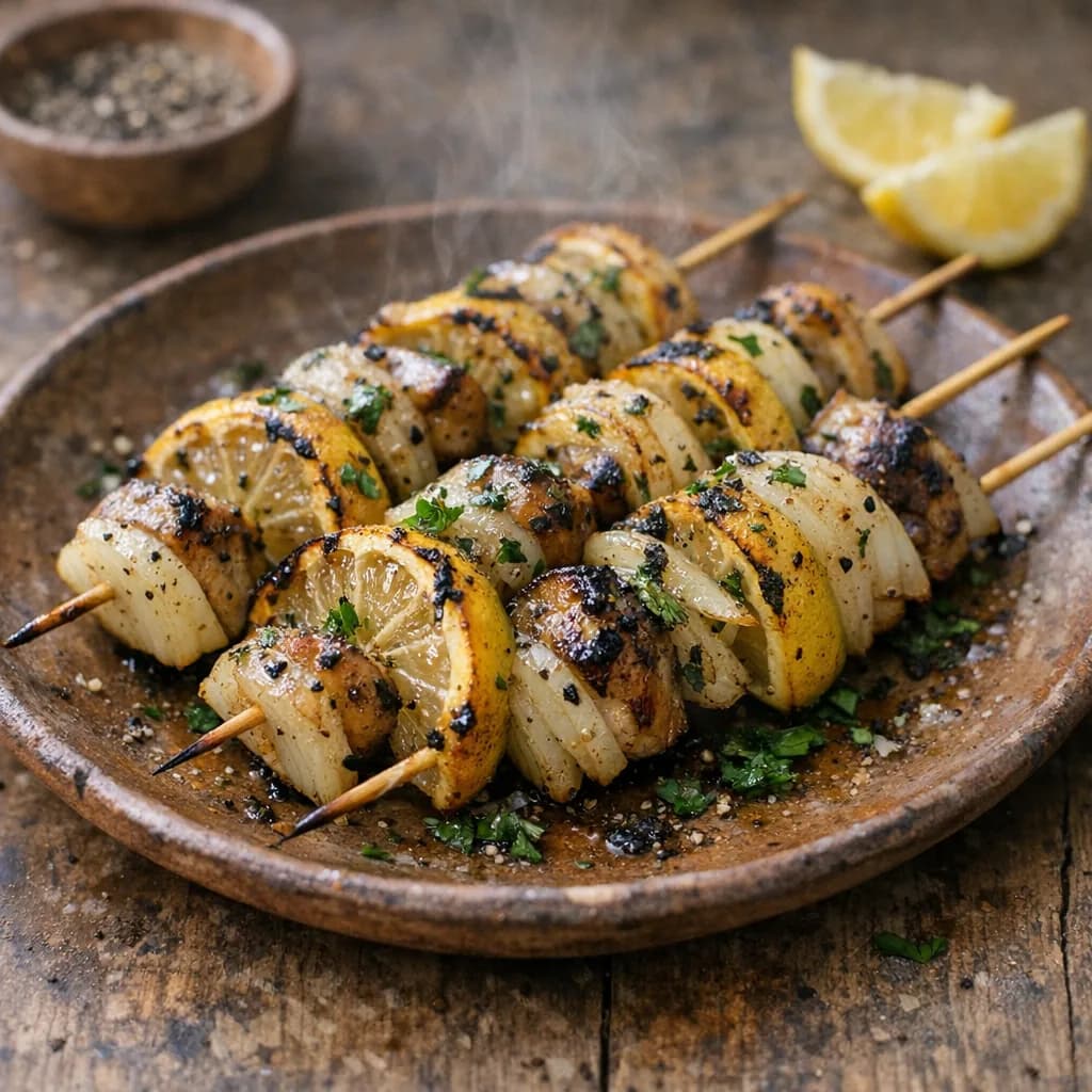 Grilled Lemon Herb Vegetable Skewers recipe