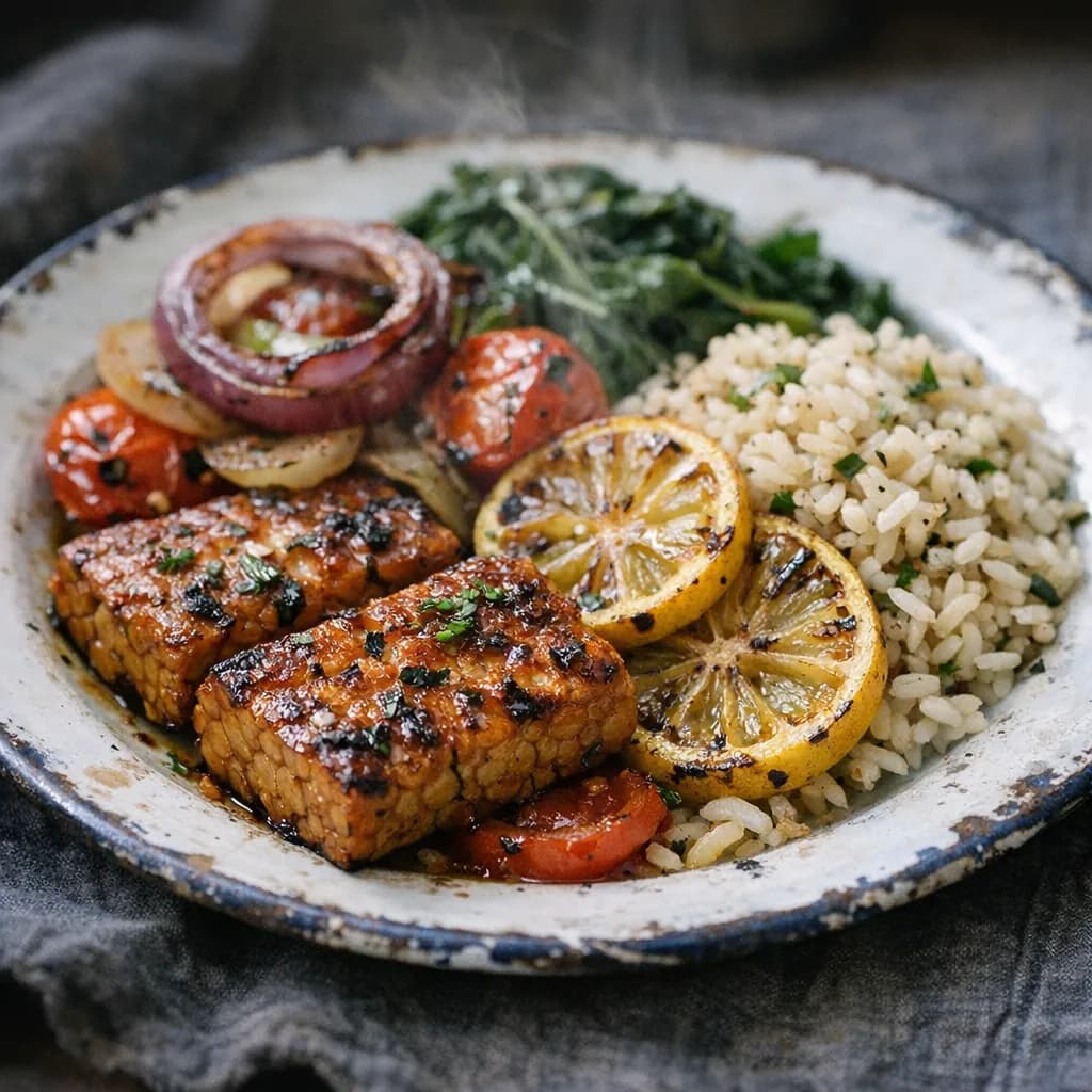 Grilled Lemon Herb Salmon Dinner recipe