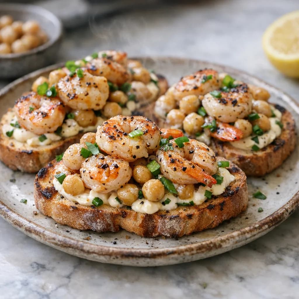 Creamy Chickpea Ciabatta Toasts recipe