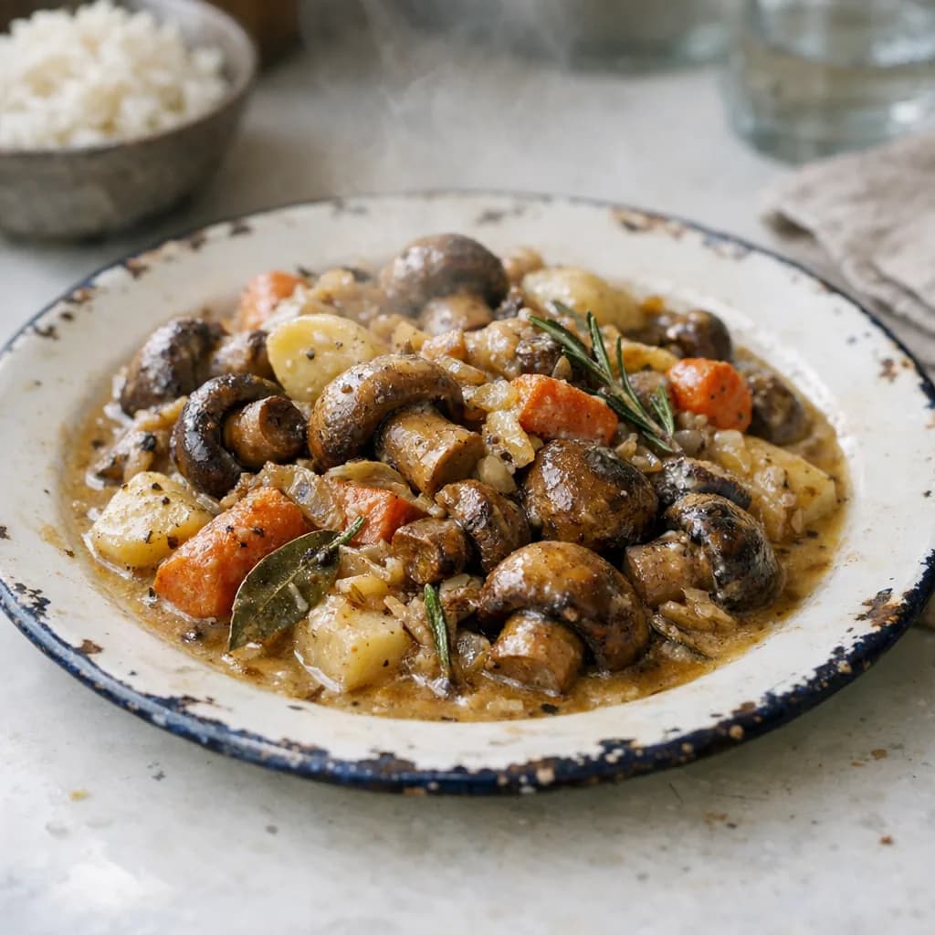 Halal Mushroom Pot Roast recipe