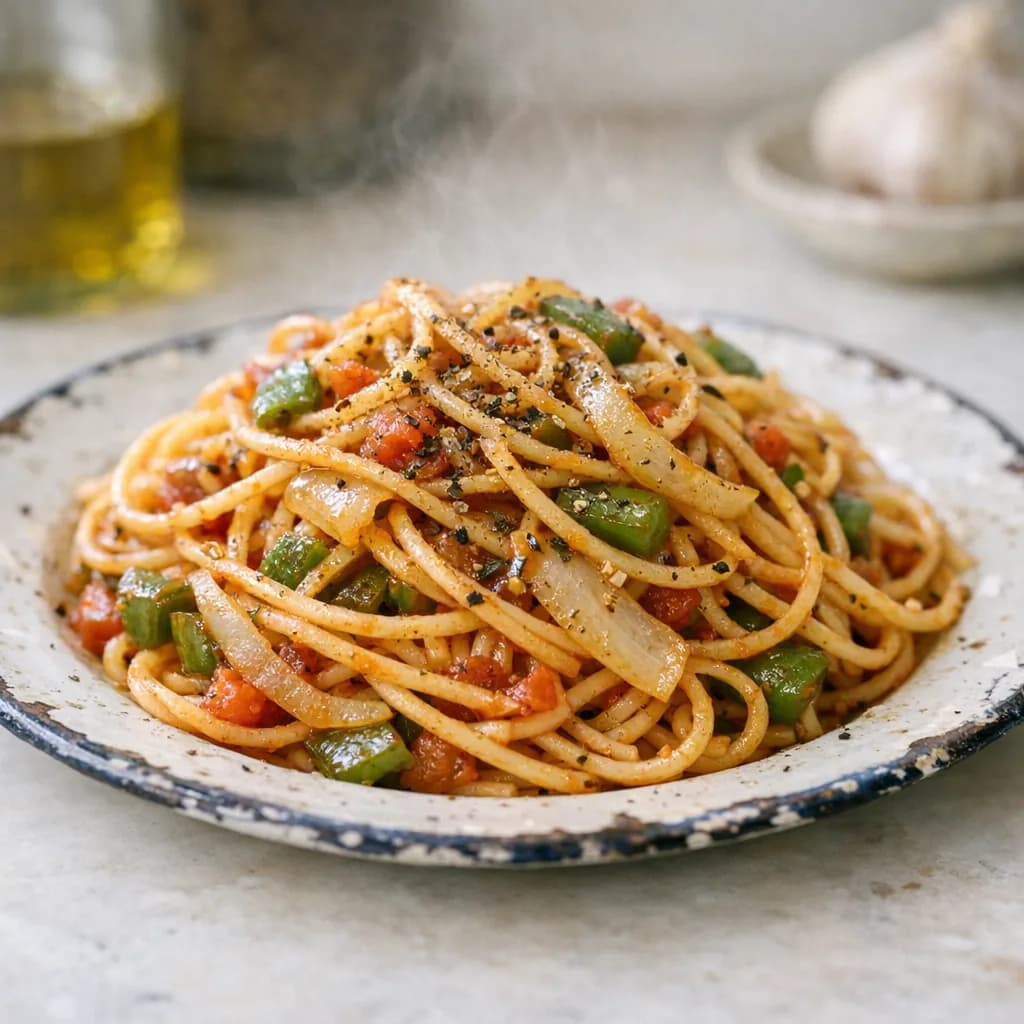 Halal Spaghetti Delight recipe