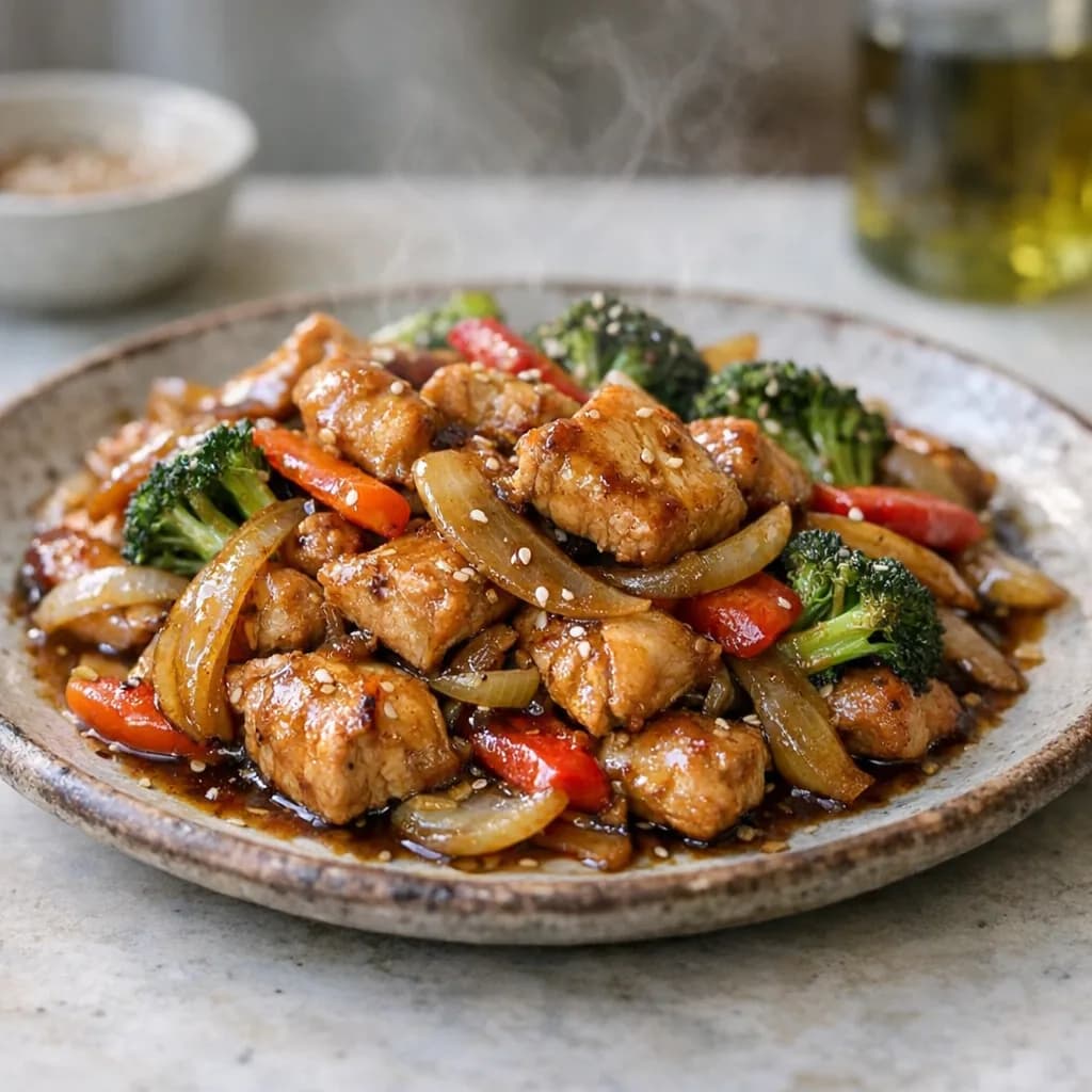 Halal Teriyaki Chicken Stir-Fry recipe