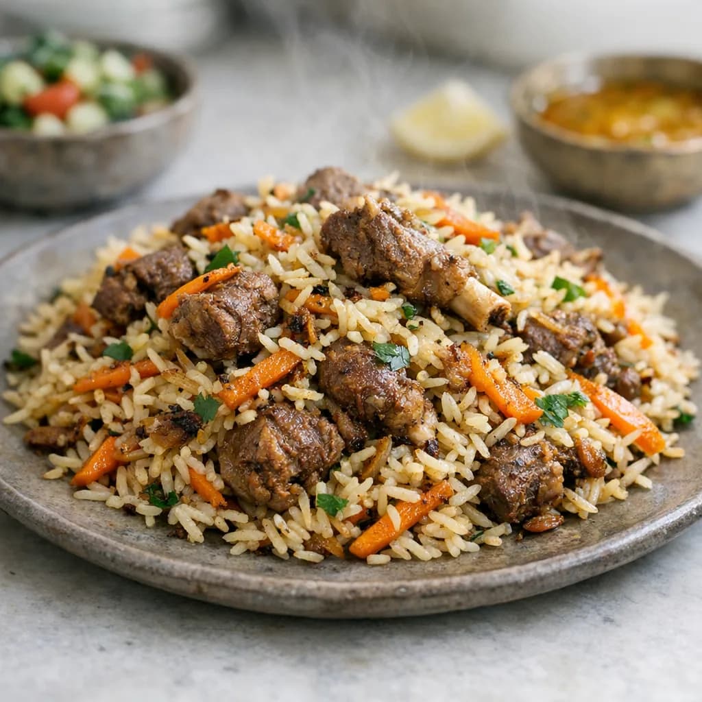 Hearty Lamb and Carrot Pilaf recipe