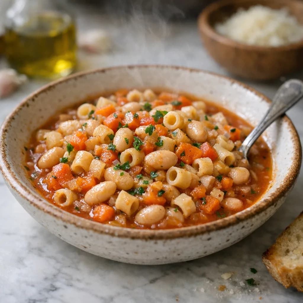 Hearty Vegetarian Pasta Fagioli recipe