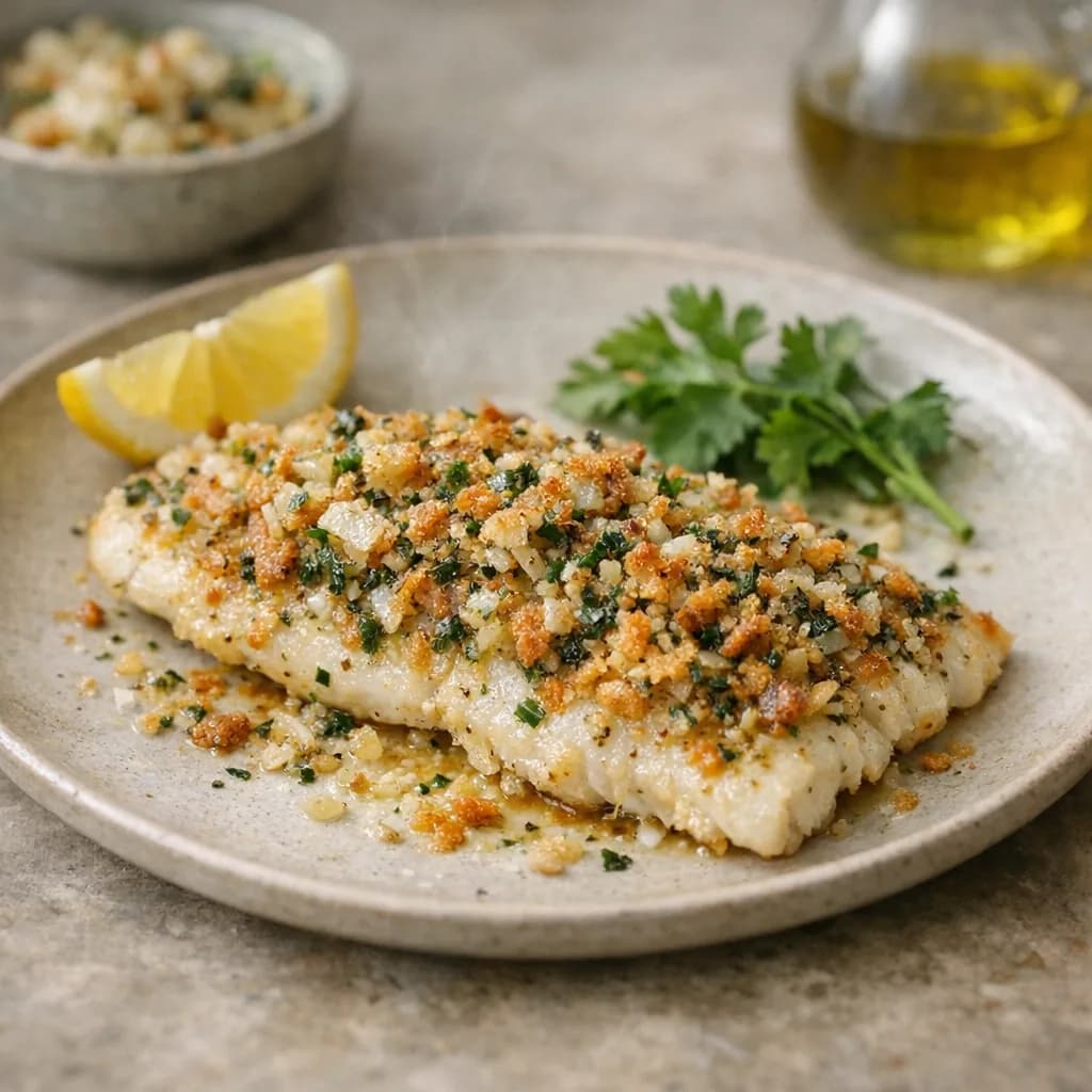 Herb-Crusted Baked Fish recipe