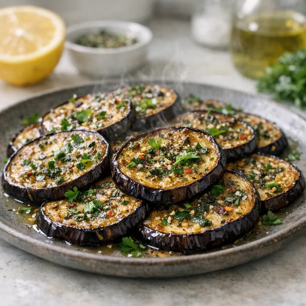 Herbed Baked Eggplant Slices recipe