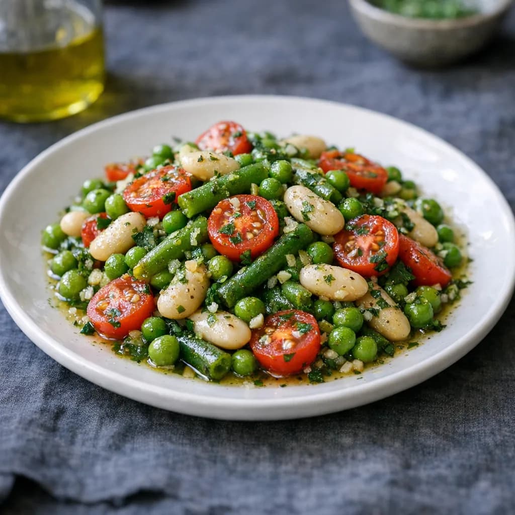 Herbed Pea and Bean Dinner Salad recipe