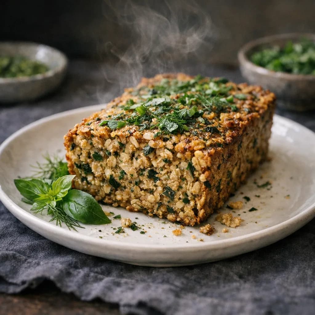 Herbed Vegan Oat Loaf recipe