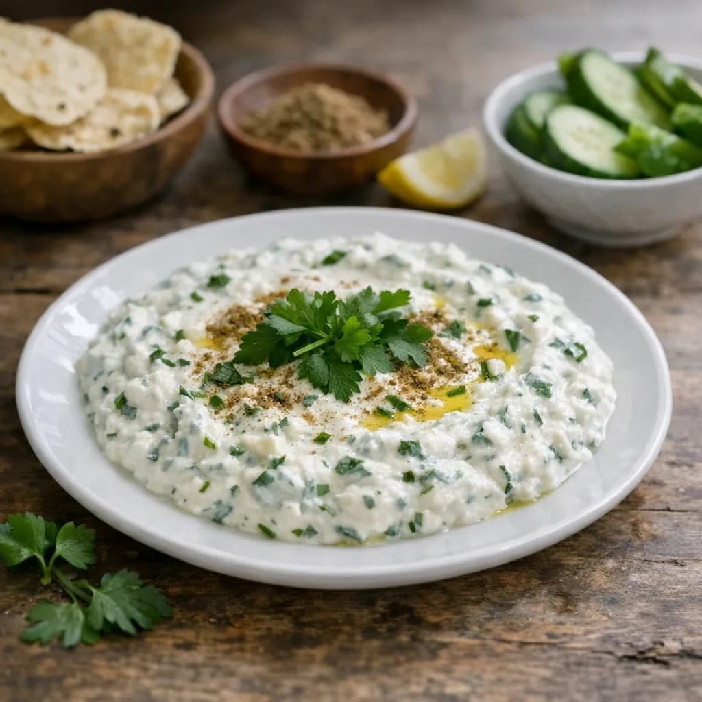 Herbed Yogurt Dip Jain-Friendly recipe
