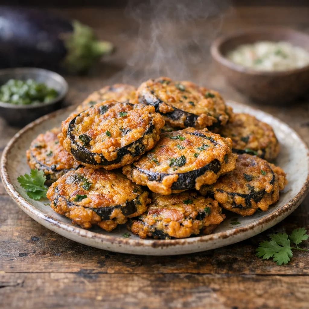 High-Protein Eggplant Fritters recipe