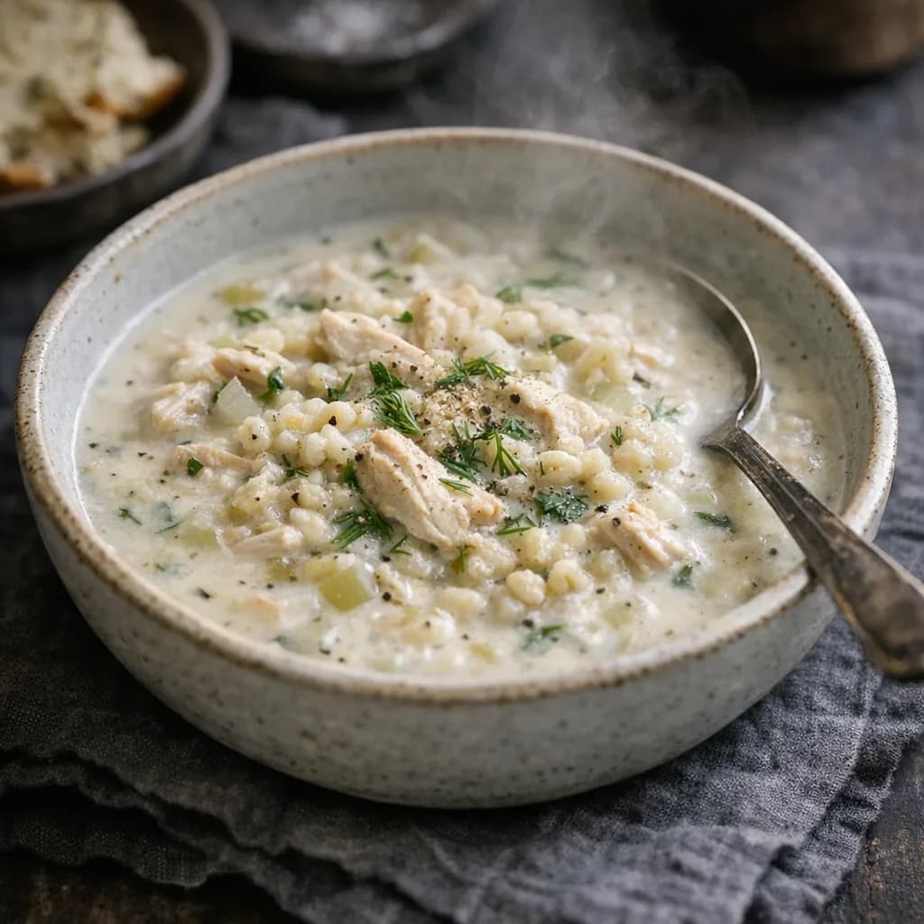High-Protein Yogurt Barley Soup recipe