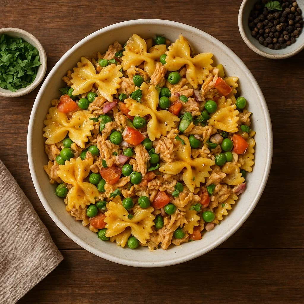 Indian-Style Tuna Pasta Salad recipe