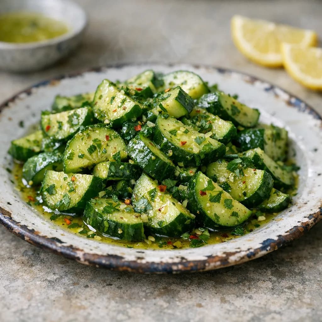 Jain-Style Marinated Cucumbers recipe