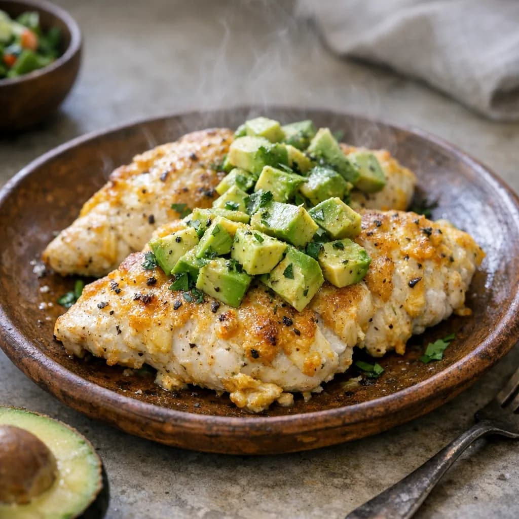 Keto Baked Chicken with Avocado recipe