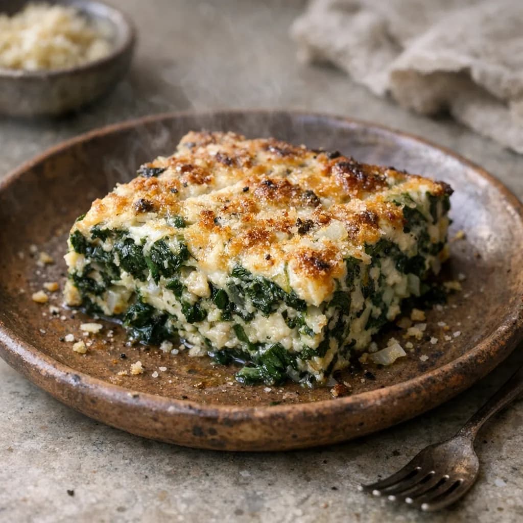 Keto Baked Spinach Casserole recipe