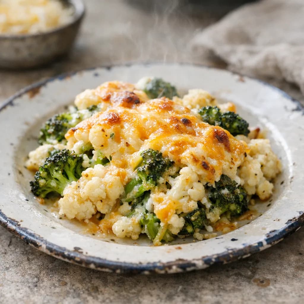 Keto Cheddar Veggie Bake recipe