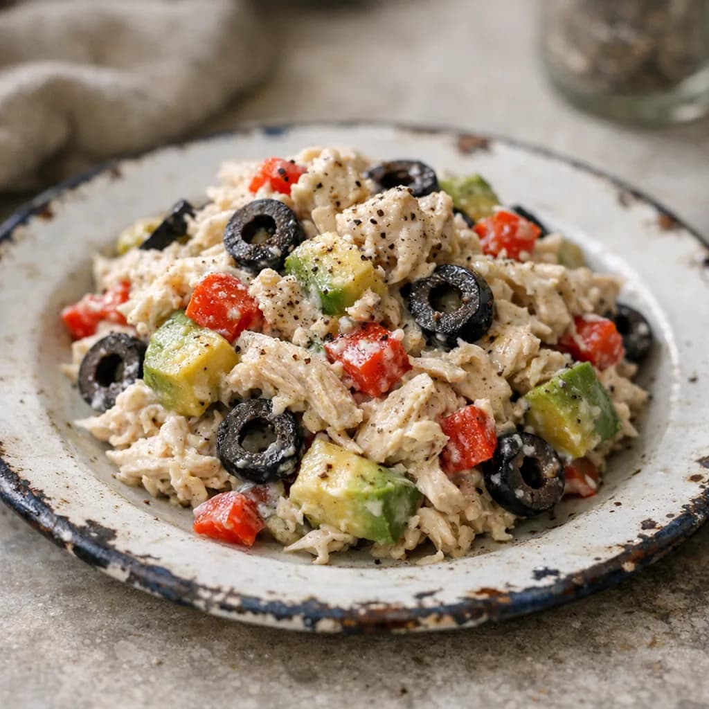 Avocado Olive Salad with Mayonnaise recipe