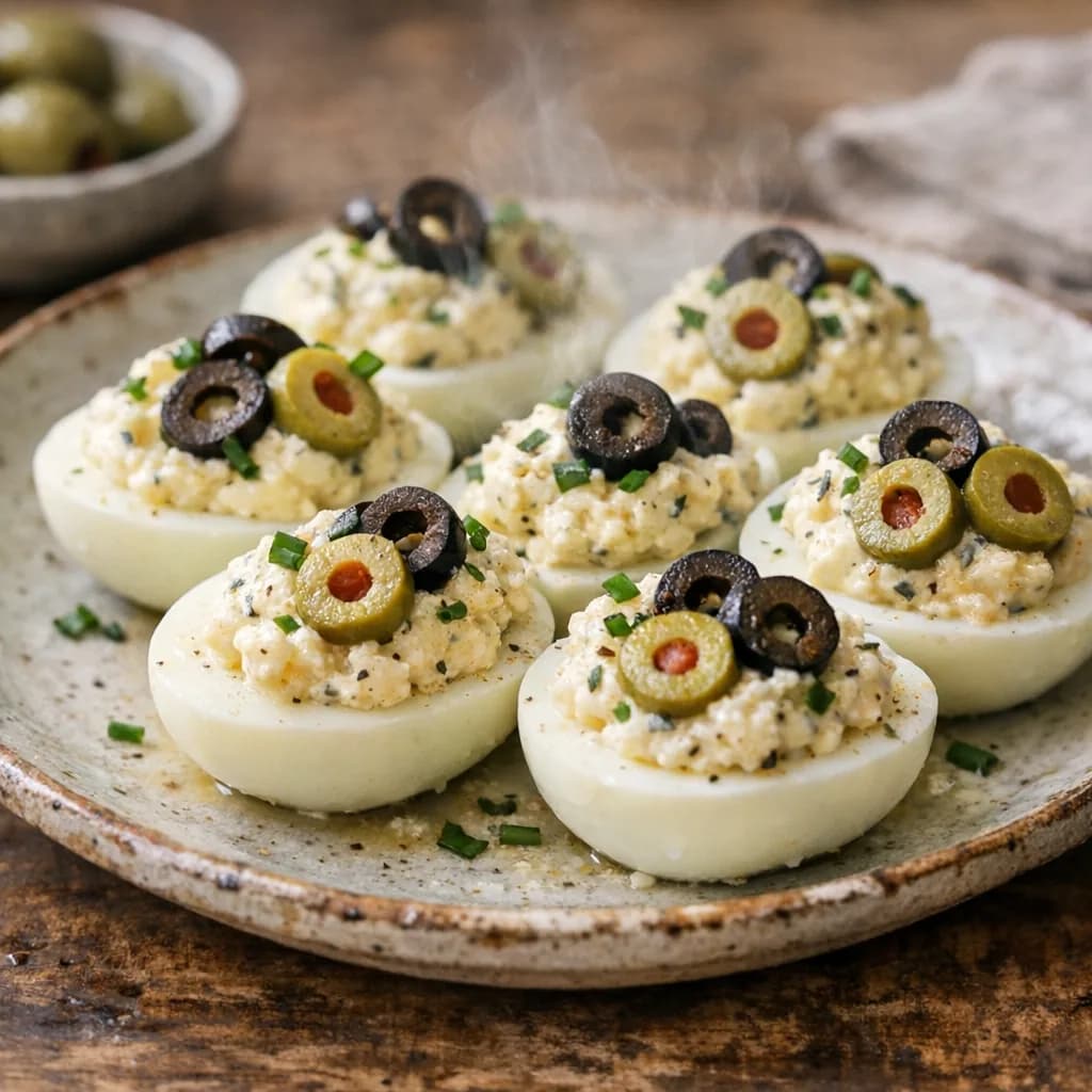 Keto Egg and Olive Bites recipe