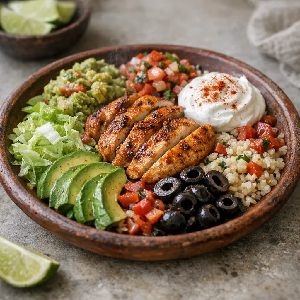 Keto Mexican Chicken Salad Bowl recipe
