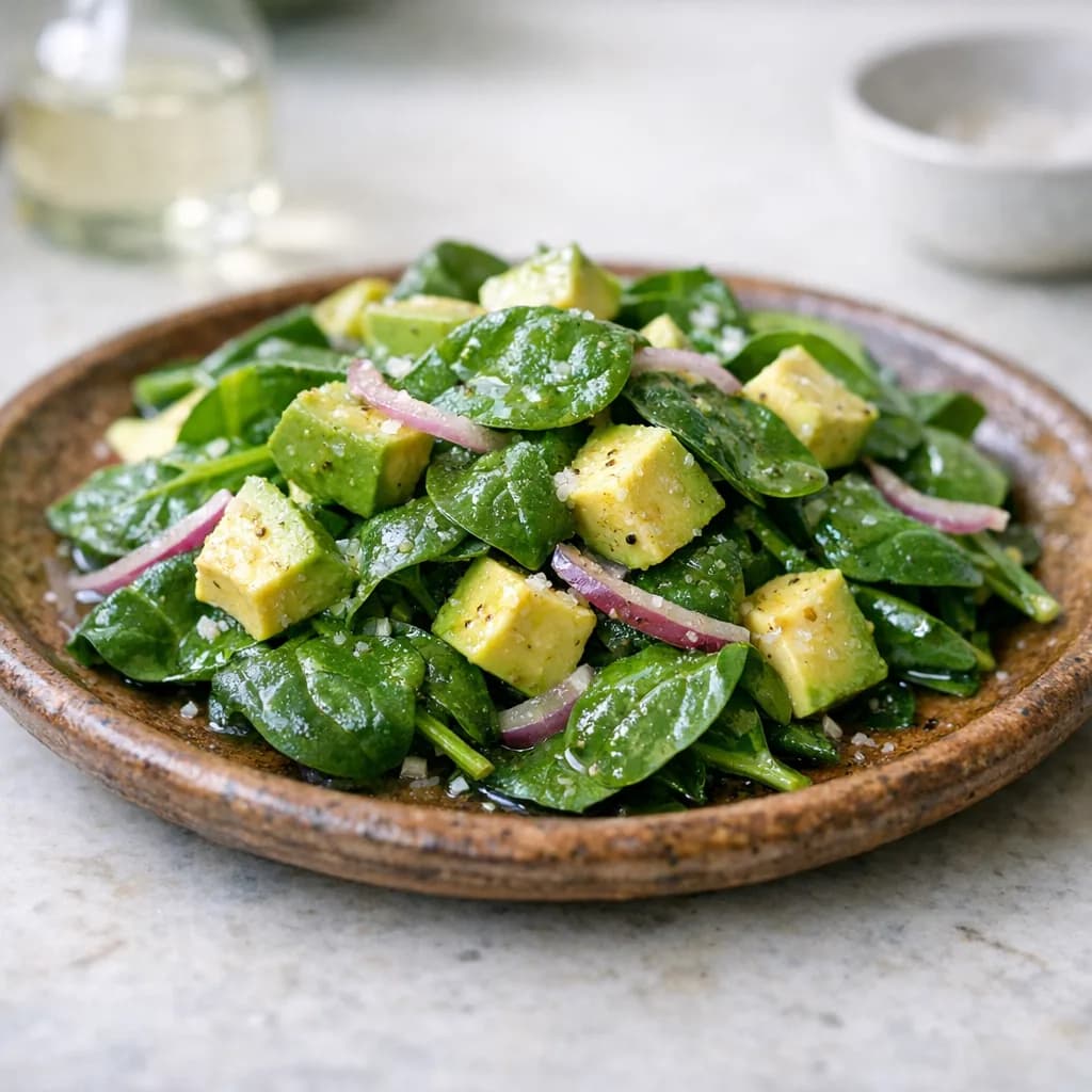Keto Spinach and Avocado Salad recipe