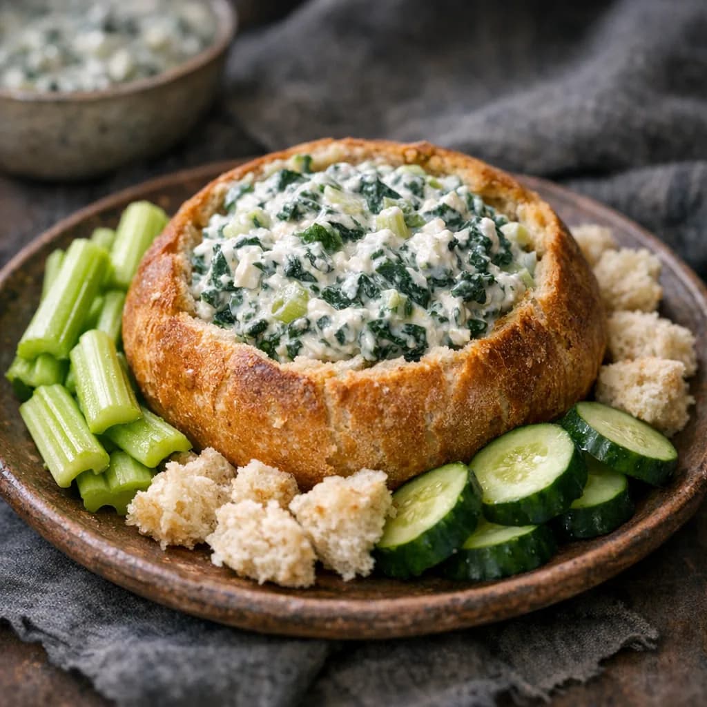 Keto Spinach Dip Bowl recipe
